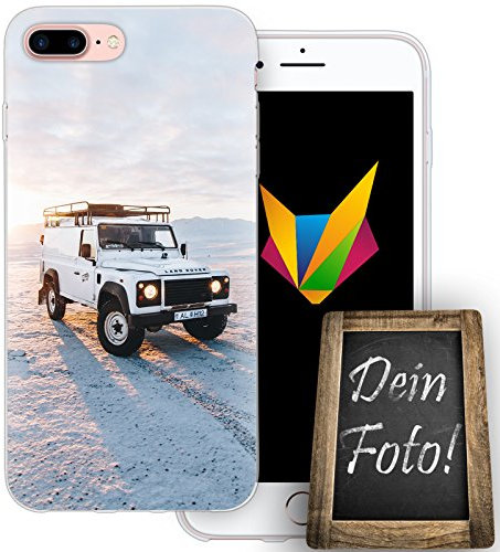 Mobilefox Eigenes Auto Handyhülle Personalisiertes Geschenk dünne Silikon TPU Case Foto Motiv passend für Apple iPhone 7 Plus Ohne Text