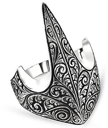 Herren-Ring aus massivem 925er-Sterlingsilber, türkischer osmanischer Bogenschützen-Daumen, 925er-Sterlingsilber, Metall