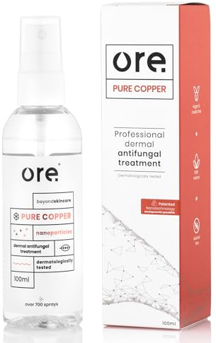 Ore® Copper Professional Dermal Anti-fungal Treatment Spray, 100% Natural For Athletes Foot, Ringworm, Jock Itch, Smelly Feet & Nail Fungus (Recommended by Podiatrists)