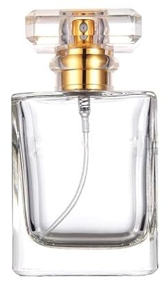 Flacon de parfum vide en verre rectangulaire, rechargeable, avec atomiseur, 50 ml
