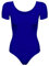 Arabesque Kurzarm Lycra Damen Ballettanzug Body Leotard Dance Trikot Turnanzug Carmen (Blau, M)