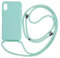 Ququcheng Kompatibel mit iPhone XR Hülle,Handykette Hülle Silikon Seil Necklace Handyhülle mit Kordel Tasche TPU Bumper Schutzhülle für iPhone XR-Grün
