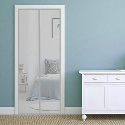 AMZERO Zanzariera Magnetica Finestra, 160x240cm Tenda Anti Zanzare Magnetico Velcro Chiudi Automaticamente per Casa Ufficio, Grigio A