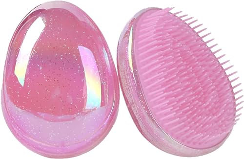 VinBee Haarbürste zum Entwirren von Haaren Wet Detangler Compact Styler Antiziepbürste, für Frauen, Mädchen und Kinder-Haarbürste Klein(Sternenhimmelrosa)