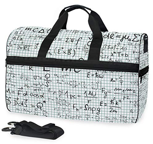 E=Mc2 Mathe Sporttasche Badetasche mit Schuhfach Reisetaschen Handtasche für Reisen Frauen Mädchen Männer