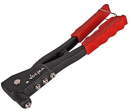 Nietenzange Nietzange Zange für Nieten + 4 Niet-Aufsätze Einsätze Ø 2,4/3,2/4,0/4,8 mm