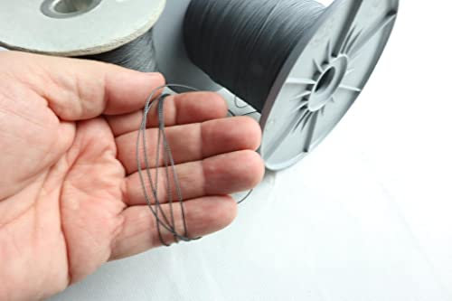 AWITALIA - Cordino in Poliestere METRI 35, con diametro 0,7 mm di colore GRIGIO, per zanzariere plissettate o a cingolo laterali, Filo Cordino zanzariere