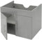 Meuble sous-lavabo HWC-D16, Meuble sous-lavabo Meuble de Salle de Bain, Brillant 60cm - Gris