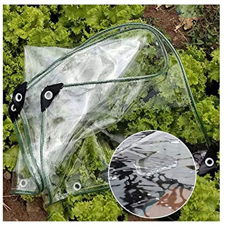 GXFWJD Transparente Plane Abdeckplane,PVC Glas Klare wasserdichte Tarps mit Ösen Pflanzenschutz Regen-Vorhänge Schutzplane Für Gartenmöbel Pavillon Regenfest (Size : 2.5x3m)