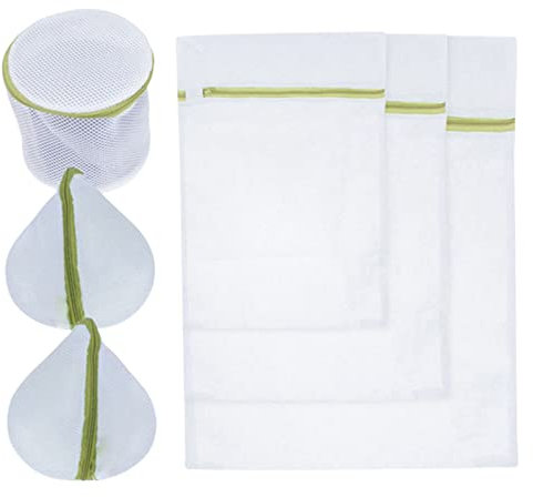 Laundry Bags For Washing Machine Washing Bags For Laundry Organiser 6Pcs/Sets Zippered Mesh Laundry Wash Bags Foldable Delicates Lingerie Bra Socks Underwear Washing Machine Clothes Protection Net,Gre