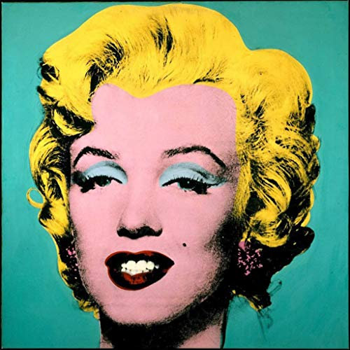 Poster Andy Warhol Portrait Marilyn Monroe Pin Up, Blau Pop Art 60er