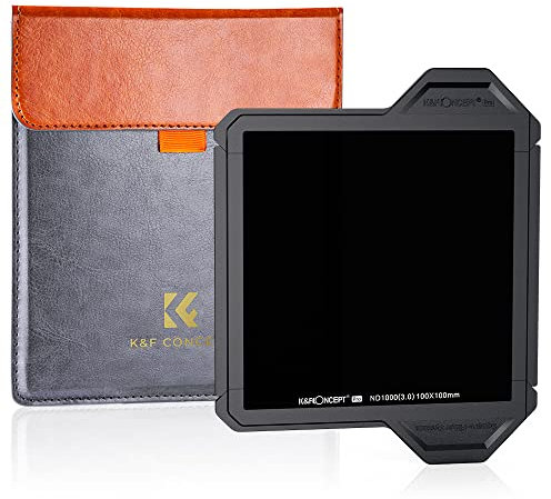 K&F Concept Nano-X PRO Filtro Quadrato ND1000 (10 stops) a Lastra 100x100mm, Filtro a Lastra ND1000 con Protezione del Filtro
