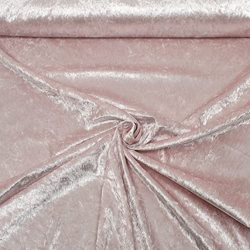 MAGAM-Stoffe 1m Katharina Pannesamt glänzender Samt Stoff Kleidung Kissen Möbel Meterware (04. Rosa)
