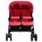 Tidyard Geschwisterwagen mit Verstellbare Dach & Ablagekorb Doppelkinderwagen Zusammenklappbar 2 In 1 Zwillinge Buggy Zwillingspuppenwagen Zwillinge Kinderwagen Buggy Kinderwagen Rot Stahl