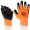 FUZZIO 12 Paar Arbeitshandschuhe Herren, Mechaniker Handschuhe neonorange, Gartenhandschuhe Damen, Arbeitshandschuhe Damen Gr 7, Montagehandschuhe Herren, Schrumpf Latex Beschichtung Handschuhclip