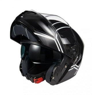 KSK Klapphelm SKYLINER Glanzschwarz – ECE R 22.06 zugelassen – Größe M (57–58 cm) – ABS-Schale