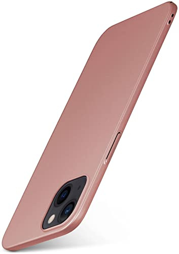 moex für iPhone 14 Plus Hülle Ultra Dünn, Schutzhülle mit erhöhtem Kameraschutz, Slim Cover Hardcase Backcover, Dünnste Handyhülle Minimalistisch Alpha Case, Rosegold