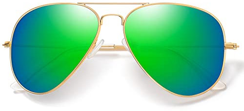 kunchu Sonnenbrille-Herren-Sonnenbrille-Damen-Polarisierte Sonnenbrillen Retro Metallrahmen Unisex Uv400 Fliegebrille Fahrerbrille Sportbrille Sonnenbrillen Für Den Außenbereich