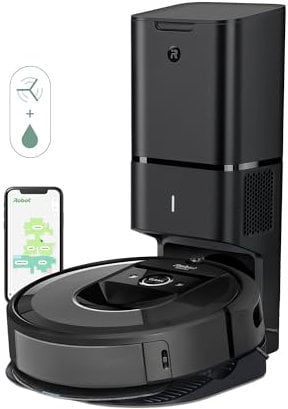 iRobot Roomba Combo i8+, Robot Aspirador y Friegasuelos 2 en 1 con Vaciado automático de la Suciedad, cepilllos antienredos Ideal Mascotas, mapeo avanzado, navegación Inteligente Control Voz