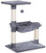 PawHut Árbol Rascador para Gatos Torre para Gatos 50x36x70 cm Centro de Actividad con Hamaca Plataforma Postes de Sisal y Bola Colgante Gris