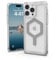 URBAN ARMOR GEAR UAG [Aktualisierte Ver] Kompatibel mit iPhone 15 Pro Max Hülle 6,7 Zoll Plyo Ice/Silber Eingebauter Magnet Kompatibel mit MagSafe Charging Rugged Anti-Vergilbung Transparent Klar