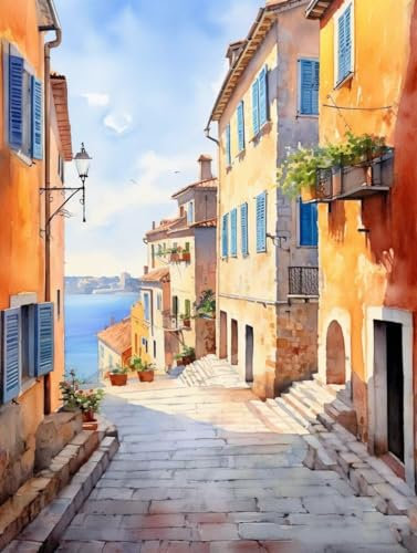 Maysurban Peinture par Numero Adulte sans Cadre, DIY Kit de Peinture à l'huile Numéros Toile Enfants Paint by Numbers Peindre par Nombre 40x50cm