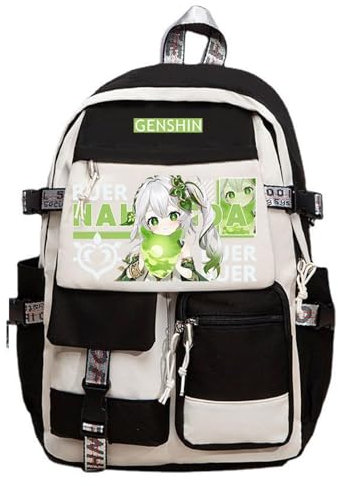 acsewater Genshin Impact Peripheral Shoulders Rucksack Jugendliche Large-Capacity Schoolbag Männer und Frauen Reisetasche