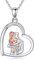 YAFEINI Vater und Tochter Kette Sterling Silber Liebe Herz Daghter Anhänger Halskette Schmuck Geschenke für Damen Mädchen