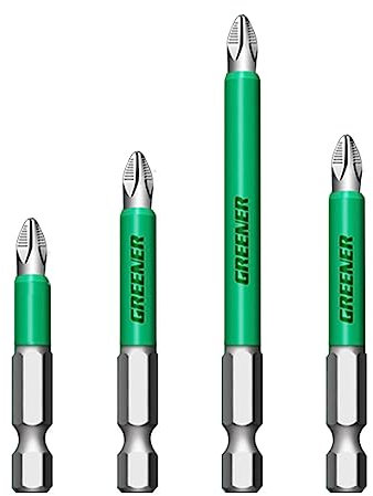 dijiusidy GREENER Schraubendreher Bohrer Elektrisches Bohren Extraktionsschraubendreher Tragbares Handbuch Home Handwerkzeuge Zubehör, 50/65/70/90mm 4STK