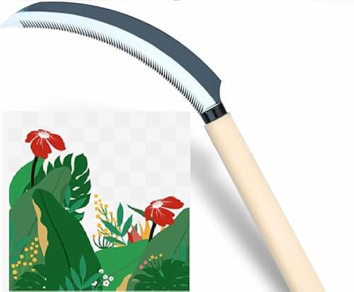 KEAAN Grass Hoe Weeding Tools for Garden Hand Tool Weed Removal Tool - Stainless Steel Blade Very Sharp (Carbon steel knife)