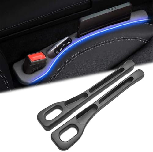 2PCS Vehicle-Mounted Gap Leak-Proof Filling Strip, Car Seat Gap Filler Set, Gap Stopper, Car Seat Crevice Gap Filler, Universal Gap Filler Pad,Multifunctional Seat Side Gap Filler for Car Seat (Black)