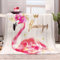 Kuscheldecke 100x130 cm Rosa Flamingo Sherpa Decke für Couch, Sofa, Bett, Reisen, Weiche Flauschige Mikrofaser Fleecedecke, Flanell Wohndecken für Kinder Baby