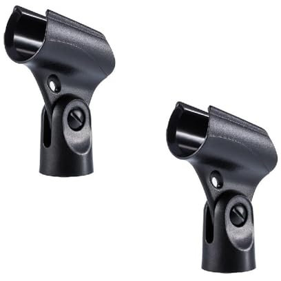 Generic A25D Microphone Clips Clamp Holder Replacement for Shure BETA 57A Dynamic Instrument Microphone, 2 Pack