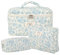 3pcs Reise Kosmetiktasche Set Damen, Baumwolle Kulturbeutel Set Gesteppte Kulturtasche Mit Blumenmuster, Make Up Bag Aesthetic Schminktasche Cosmetic Bag für Kinder
