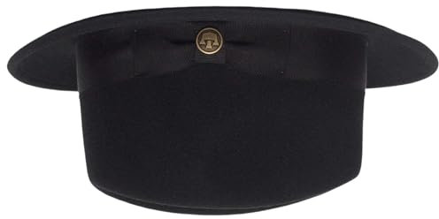 Zgehnao Hut tragen, Wolle Homburg Panama Hut Pork Pie Hut für Damen Herren Foto Requisiten Western für Männer Frauen Unisex Kopfbedeckung, Schwarz , 5-8