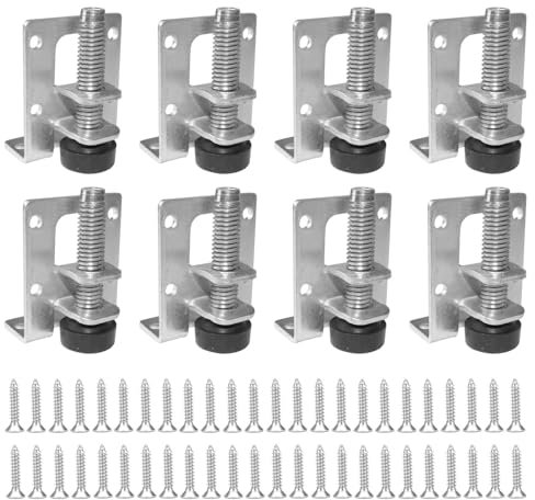 SDFLKAE 8 Pcs Verstellbare Möbelfüße Kit,Schwerlast-Möbel-Nivellierfüße, mit 48 Kleine Schraube, für Möbel, Tisch, Regale, Schränke, Werkbank ﻿