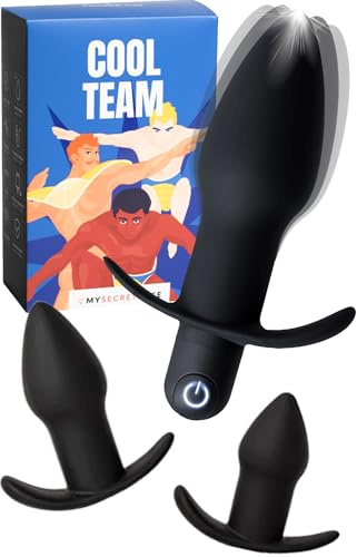 MySecretCase Plug Homme Pour Anus Vibrant Kit Anal 3 Tailles Telecommande | Prostate Stimulant Homme Silicone ABS 7 Modes IPX5 USB Plug Anal Homme Plug Prostatique Homme Sex Toys Anals Jouet Pour Homme