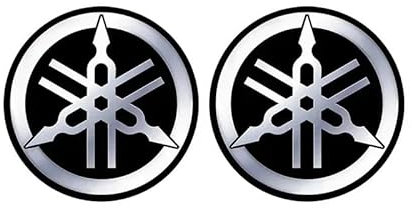 Adesivo rotondo in alluminio con logo 3D per auto e moto, adesivo in metallo per Yamaha R1 R3 R25 Mt-09 Mt07 (stile A, 2 pezzi)