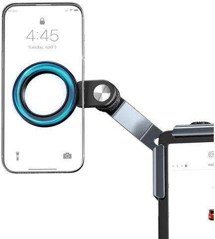 CloudValley pour Support de Téléphone Tesla [Aimant Le Plus Puissant] Support de Voiture pour Modèle 3/Y/S/X, Conception Relevable, Aucune Colle Requise, Compatible avec MagSafe iPhone 16/15/14/13/12