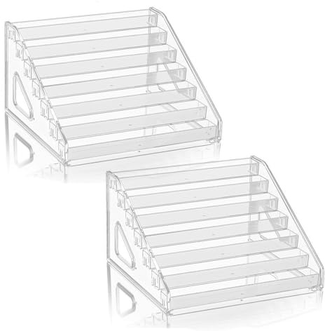 YANMAKE 7-Tier Nail Polish Organizer Rack, 2 Pack Storage Holder Stand