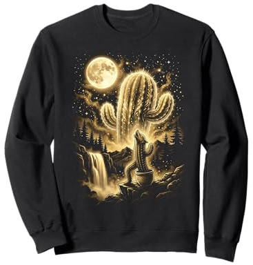 Cactus Aullando a la Luna Meme Sudadera
