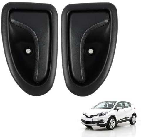 Sylalxeba 1 Paire Poignée Porte Intérieure Avant Gauche Droite, Compatible avec Clio Scenic Megane Trafic