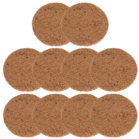 Balacoo Coconut Fiber Pigeon Nest Pads 10Pcs 15Cm Natural Bird Breeding Mats for Egg Cushioning and Small Bird Nesting, Plant Pot Soil Protection Mat