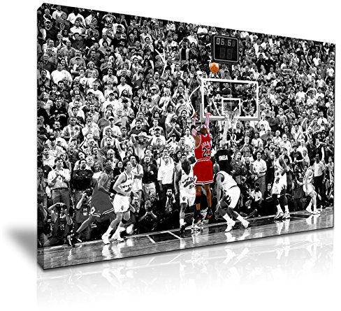 Michael Jordan Basketball Legend Canvas Modern Wall Art Best Gift For Basketball Fan Home Gym Office Decoration (L: 76cm x 50cm)