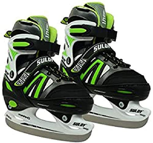 SULOV Unisex Youth Schlittschuhe Marko, Schwarz/Grün, S