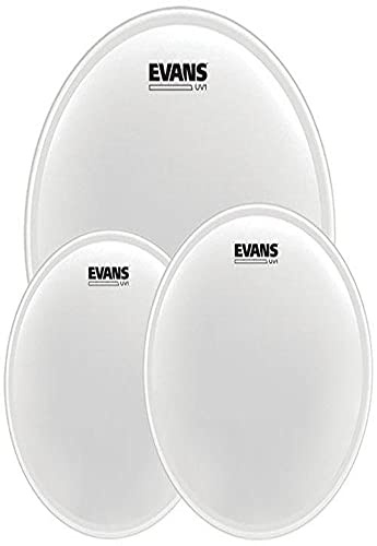 Evans UV1 beschichtetes Fusion Pack (30,5 cm, 33 cm, 40,6 cm) mit 35,6 cm UV1-beschichtetem Snareteigeisen