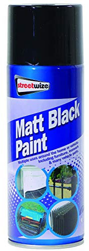 Streetwize - Multi-Purpose Spray Paint - Matt Black - Ideal for: Cars, Furniture and Outdoor Gates