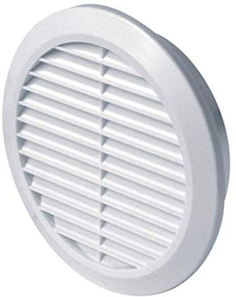 3 x GRIGLIA PRESA AERAZIONE PVC BIANCA x TUBI D. 60 mm AREAZIONE ARIAZIONE ARIA