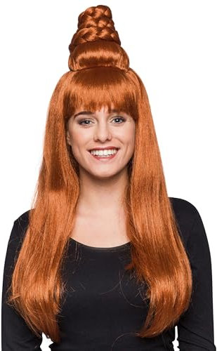 Perücke Steampunk lang hochgesteckt orange