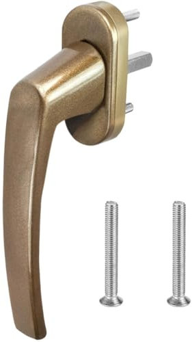 Premium Aluminium Fenstergriff Victory - Kunststoff Sockel, Farbe:Gold F4, Stiftlänge:40mm